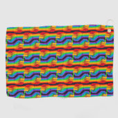 Rainbow Fist Pattern Golfhanddoek (Horizontaal)