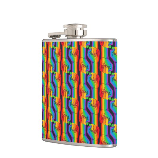 Rainbow Fist Pattern Heupfles (Links)