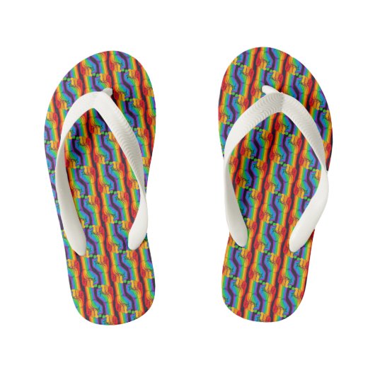 Rainbow Fist Pattern Kinder Teenslippers (Voetbed)