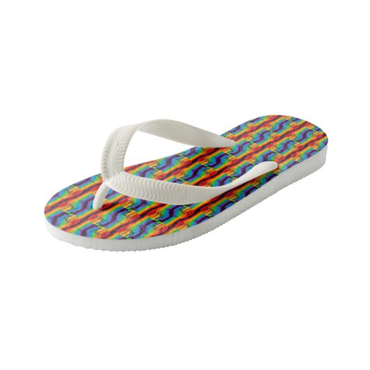 Rainbow Fist Pattern Kinder Teenslippers (Schuin)