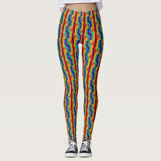 Rainbow Fist Pattern Leggings (Voorkant)