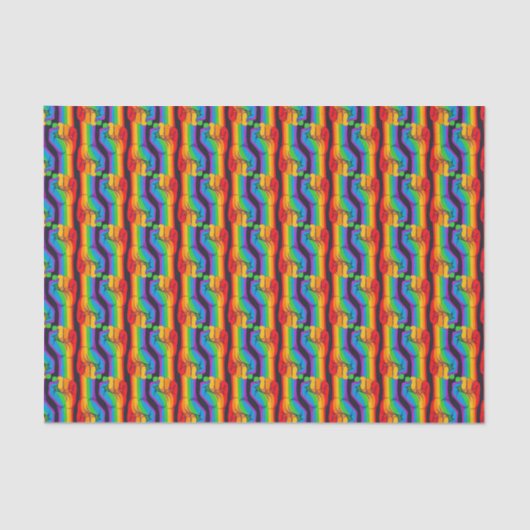 Rainbow Fist Pattern Tissuepapier (Voorkant)
