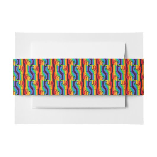 Rainbow Fist Pattern Uitnodigingen Wikkel (Voorkant Voorbeeld)