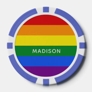 Rainbow Flag, aangepast op naam van pokerchips