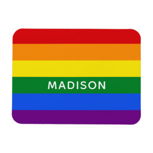 Rainbow Flag, aangepaste naam magnenet Magneet