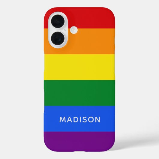 Rainbow Flag aangepaste naam telefoongesprekken Case-Mate iPhone Case (Achterkant)