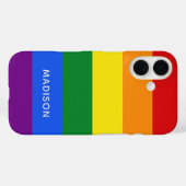 Rainbow Flag aangepaste naam telefoongesprekken Case-Mate iPhone Case (Achterkant (horizontaal))