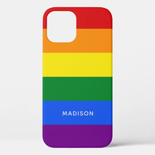 Rainbow Flag aangepaste naam telefoongesprekken iPhone 12 Pro Hoesje