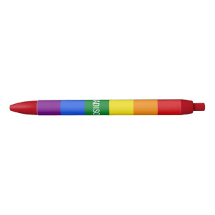 Rainbow Flag aangepaste naampennen Blauwe Inkt Pen