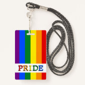 Rainbow Flag Badge & LGBT, Pride (Achterkant met draagriem)