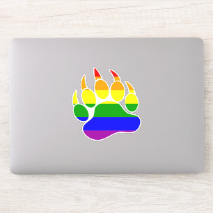 Rainbow Flag Beer Paw Sticker