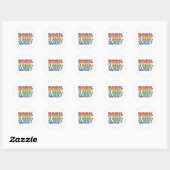 RAINBOW FLAG BORN OP DEZE MANIER RETRO AESTHETICS RONDE STICKER (Vel)