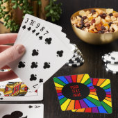 RAINBOW FLAG BUTTON RAYS + uw teken of tekst Pokerkaarten (Insitu)