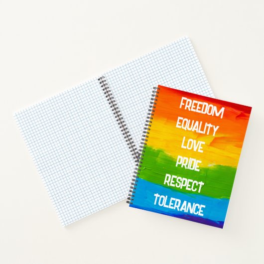 Rainbow Flag Carnet gay lesbien - Pride (Intérieur)