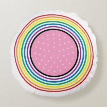 Rainbow Flag Circle Pillow - Verenigde Staten Vlag