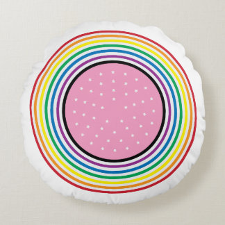 Rainbow Flag Circle Pillow - Verenigde Staten Vlag Rond Kussen