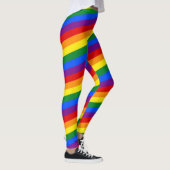 RAINBOW FLAG COLORS strepen + uw ideeën Leggings (Rechts)