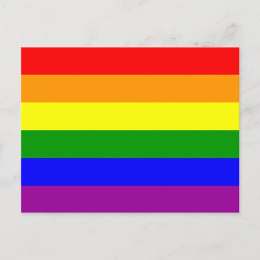 Rainbow Flag Gay Lesbian Pride Briefkaart (Voorkant)