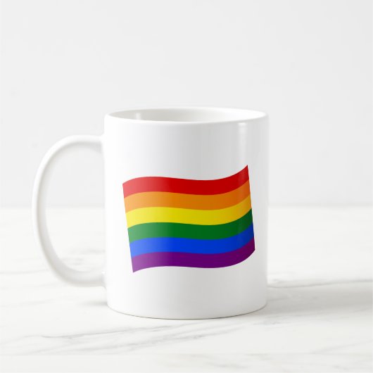 Rainbow Flag Gay Pride LGBT LGBTQ liefde is liefde Koffiemok (Links)