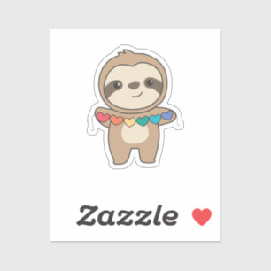Rainbow Flag Gay Pride Lgbtq Hearts Sloon Sticker