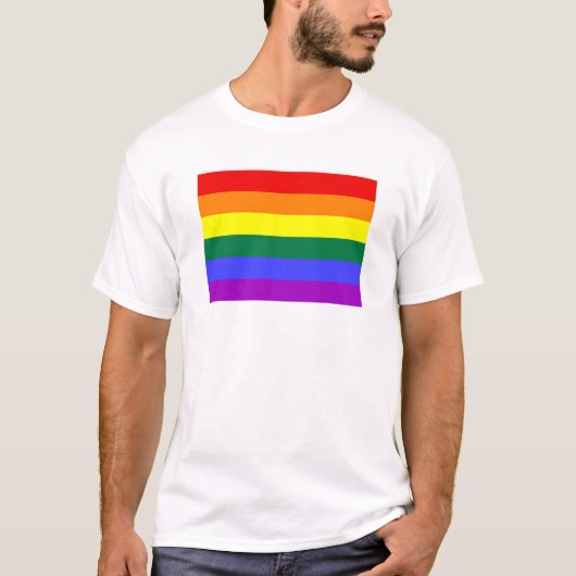 Rainbow Flag Gay Pride T-shirt (Voorkant)