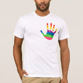 Rainbow Flag Handprint T-shirt (Voorkant)