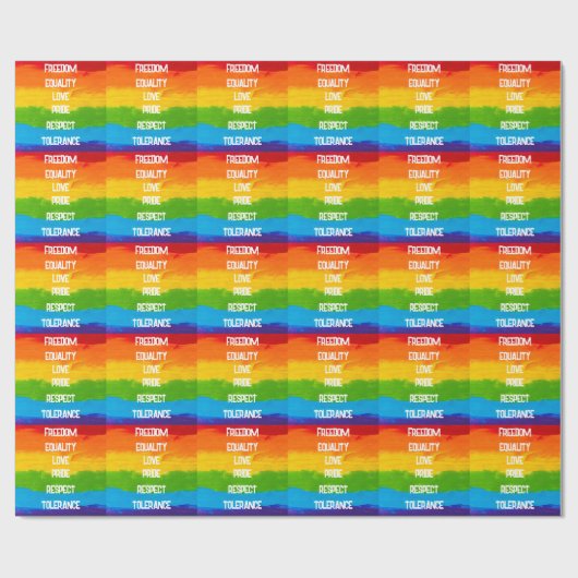 Rainbow Flag Homo Lesbische LHBT Cadeaupapier (Vlak)