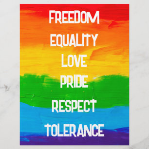 Rainbow Flag Homo Lesbische LHBT Flyer