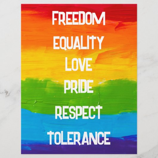 Rainbow Flag Homo Lesbische LHBT Flyer (Voorkant)