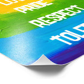 Rainbow Flag Homo Lesbische LHBT Foto Afdruk (Hoek)