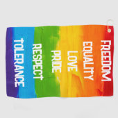 Rainbow Flag Homo Lesbische LHBT Golfhanddoek (Horizontaal)