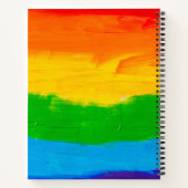 Rainbow Flag Homo Lesbische LHBT Notitieboek (Achterkant)