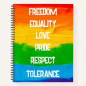 Rainbow Flag Homo Lesbische LHBT Notitieboek (Voorkant)