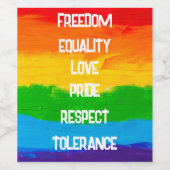 Rainbow Flag Homo Lesbische LHBT Wijn Etiket (Enkel label)