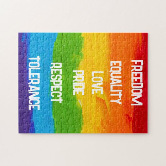 Rainbow Flag LGBT Jigsaw Puzzle - Fide Gift Idea (Horizontal)