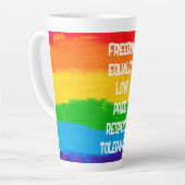 Rainbow Flag LGBT Latte Mok – Pride Coffee Cup (Linkerhoek)