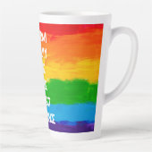 Rainbow Flag LGBT Latte Mug - Pride Coffee Cup (Droite)