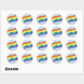 Rainbow Flag Logo Style Stickers (Vel)