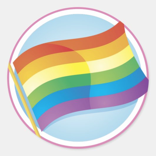Rainbow Flag Logo Style Stickers (Voorkant)