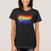 Rainbow Flag London British UK Gay Pride LGBT T-shirt (Voorkant)
