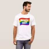 Rainbow Flag Pas getrouwd is net getrouwd met een T-shirt (Voorkant volledig)