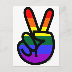 Rainbow Flag Peace Briefkaart