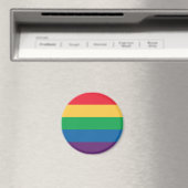 Rainbow Flag Pride Button Magnet Magneet (Insitu (Vaatwasser))