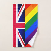 Rainbow Flag & Pride, communauté LGBT /British Fla (Serviette à main)