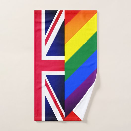 Rainbow Flag & Pride, communauté LGBT /British Fla (Serviette à main)