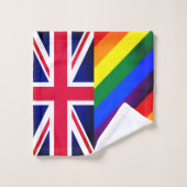 Rainbow Flag & Pride, communauté LGBT /British Fla (Gant de toilette)