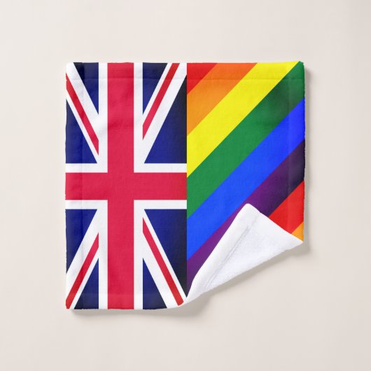 Rainbow Flag & Pride, communauté LGBT /British Fla (Gant de toilette)
