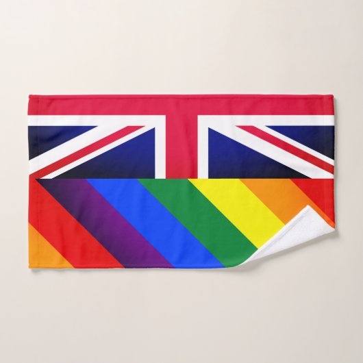 Rainbow Flag & Pride, communauté LGBT /British Fla (Serviette à main)