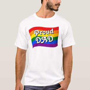Rainbow Flag Proud DAD PFLAG trotse bovenliggende T-shirt