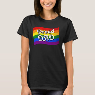 Rainbow Flag Proud DAD PFLAG trotse bovenliggende T-shirt